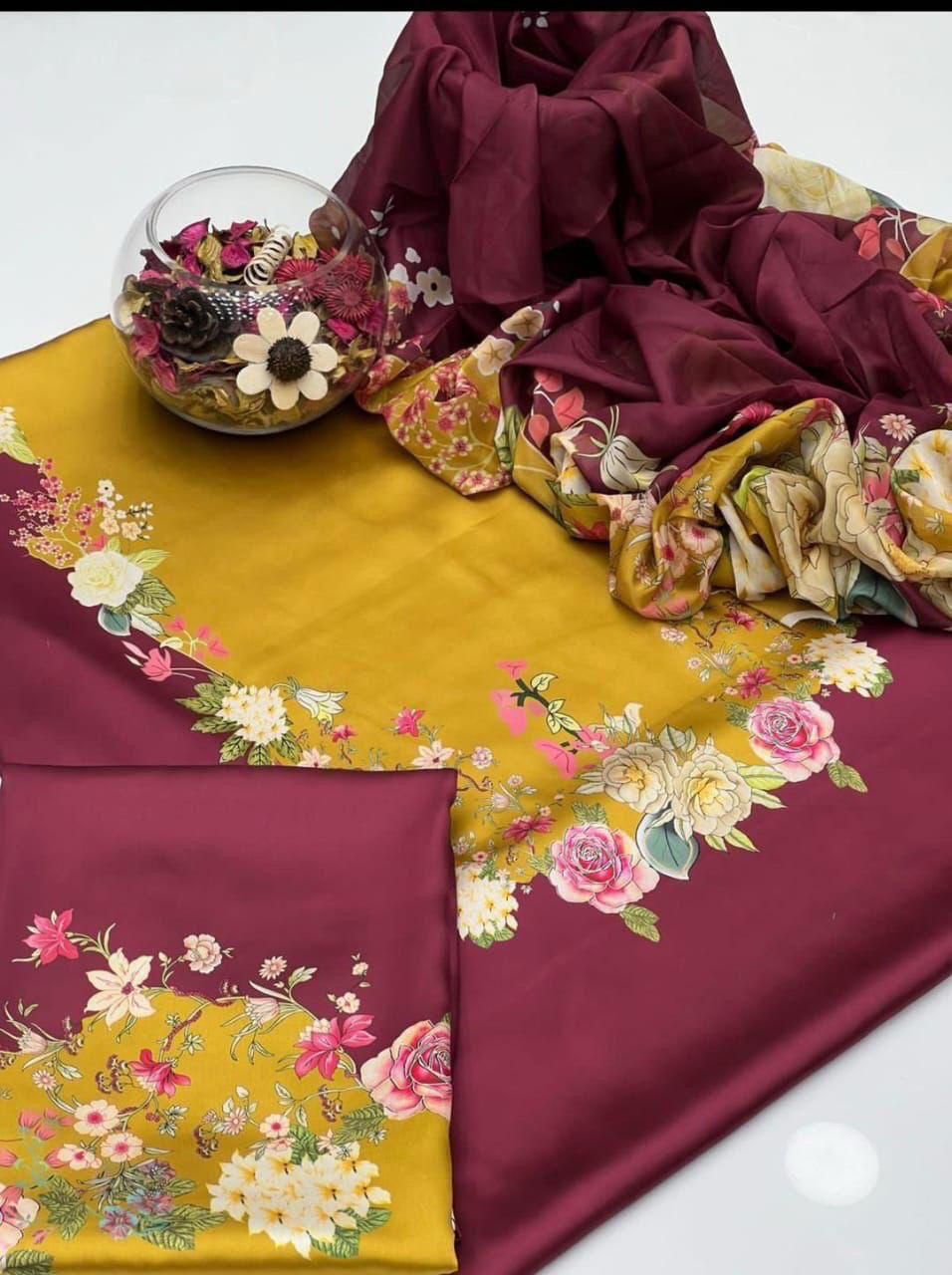 WINTER SILK DIGITAL PRINTED 3-PIECE - SD#35